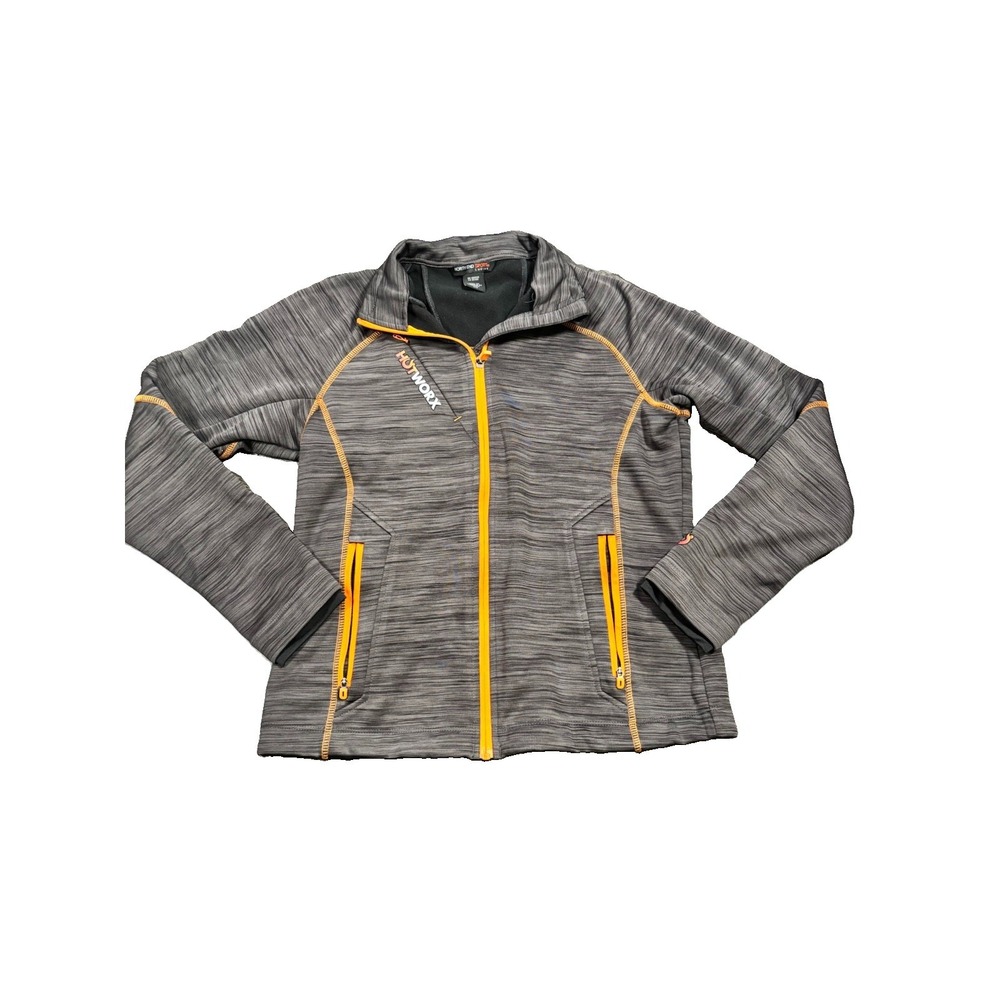HOTWORX North End Sport Women's Medium Full Zip Fleece Jacket Gray Oran